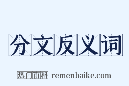 分文反义词是什么意思的图片